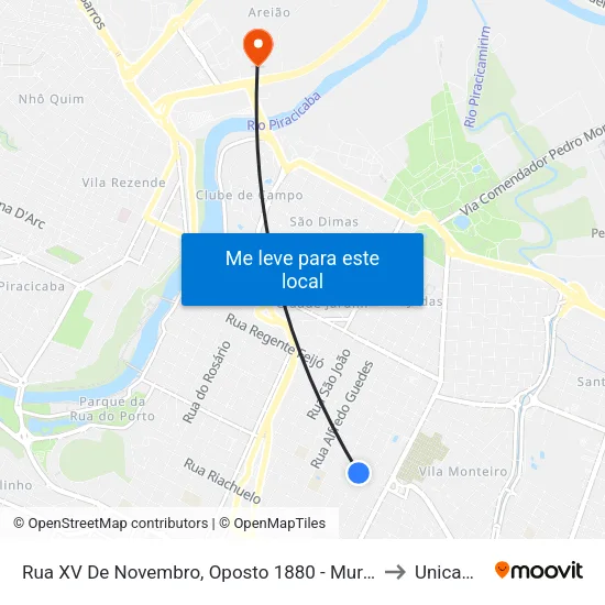 Rua XV De Novembro, Oposto 1880 - Muro Escola / Cob. Metálica to Unicamp Fop map