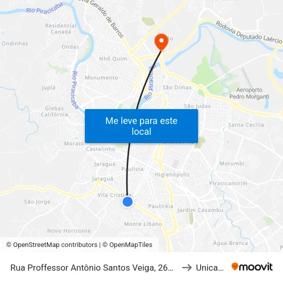 Rua Proffessor Antônio Santos Veiga, 269 - Área Verde, Oposto Nº 269 to Unicamp Fop map