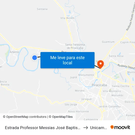 Estrada Professor Messias José Baptista(Rip-175), 737 to Unicamp Fop map