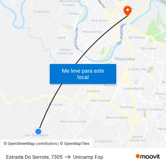 Estrada Do Serrote, 7305 to Unicamp Fop map