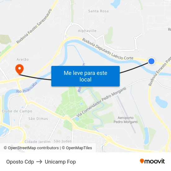 Oposto Cdp to Unicamp Fop map
