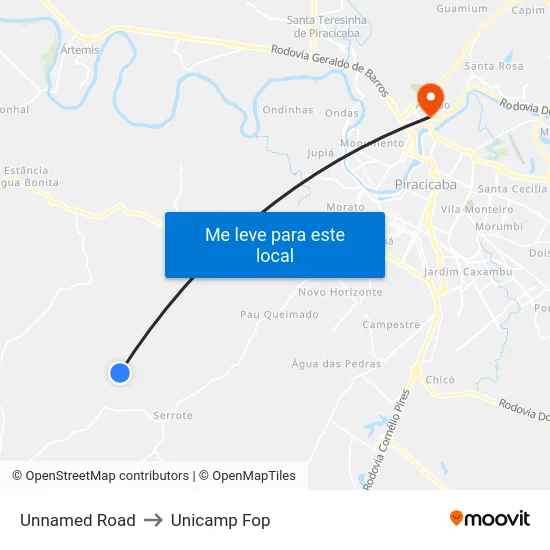 Unnamed Road to Unicamp Fop map