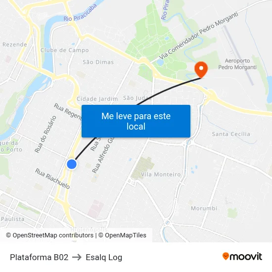 Plataforma B02 to Esalq Log map