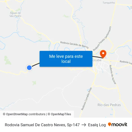 Rodovia Samuel De Castro Neves, Sp-147 to Esalq Log map