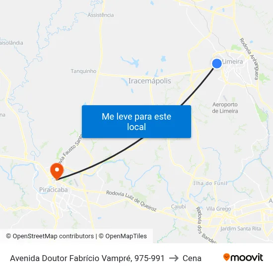 Avenida Doutor Fabrício Vampré, 975-991 to Cena map
