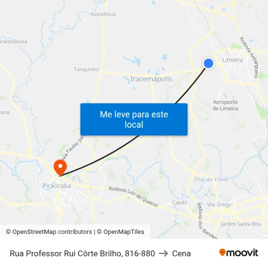 Rua Professor Rui Côrte Brilho, 816-880 to Cena map