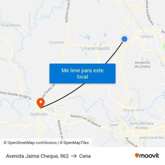 Avenida Jaime Cheque, 962 to Cena map