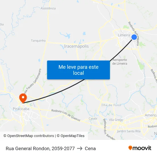 Rua General Rondon, 2059-2077 to Cena map