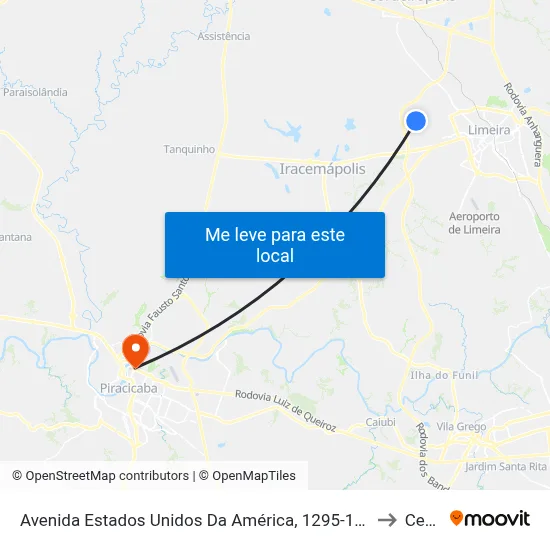 Avenida Estados Unidos Da América, 1295-1333 to Cena map
