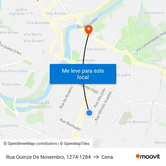 Rua Quinze De Novembro, 1274-1284 to Cena map