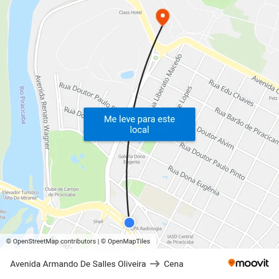 Avenida Armando De Salles Oliveira to Cena map
