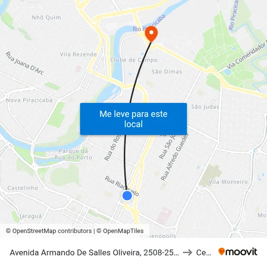 Avenida Armando De Salles Oliveira, 2508-2511 to Cena map