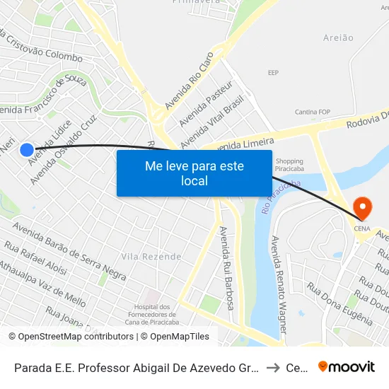 Parada E.E. Professor Abigail De Azevedo Grillo to Cena map