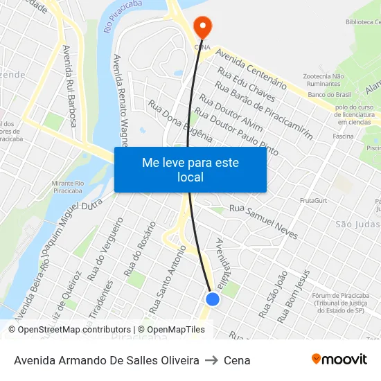 Avenida Armando De Salles Oliveira to Cena map