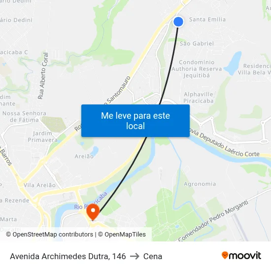 Avenida Archimedes Dutra, 146 to Cena map