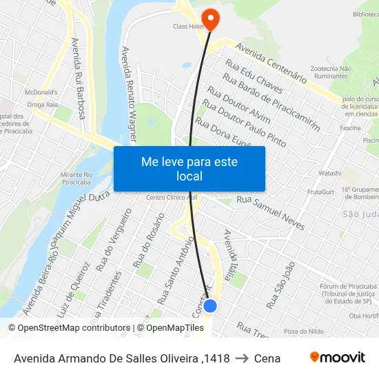 Avenida Armando De Salles Oliveira  ,1418 to Cena map