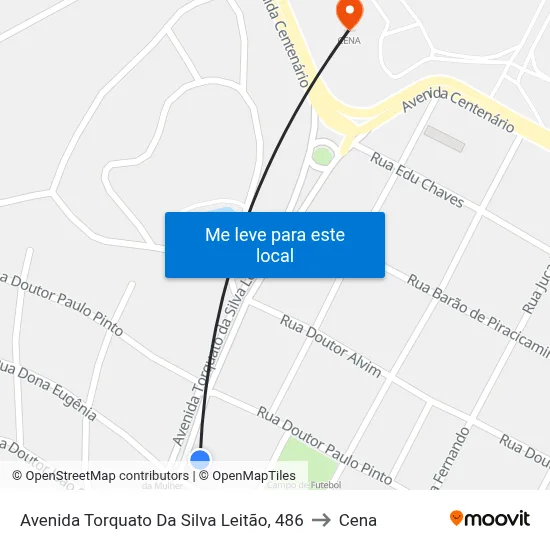 Avenida Torquato Da Silva Leitão, 486 to Cena map