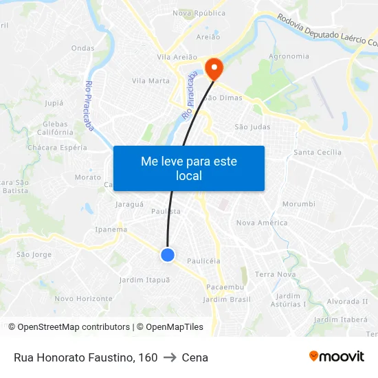 Rua Honorato Faustino, 160 to Cena map