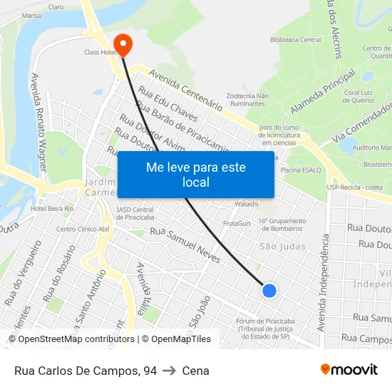 Rua Carlos De Campos, 94 to Cena map