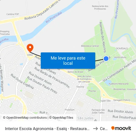 Interior Escola Agronomia - Esalq - Restaurante to Cena map
