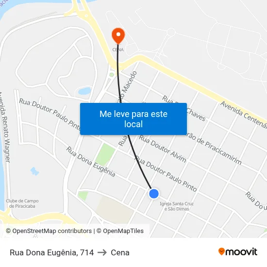 Rua Dona Eugênia, 714 to Cena map