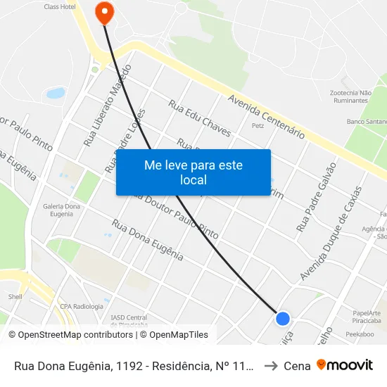 Rua Dona Eugênia, 1192 - Residência, Nº 1192 to Cena map