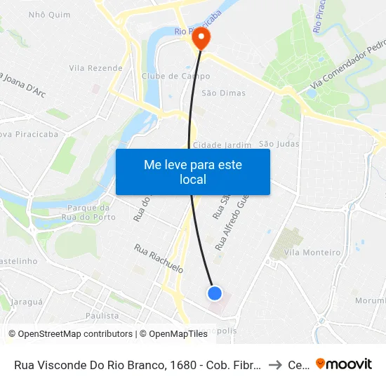 Rua Visconde Do Rio Branco, 1680 - Cob. Fibra Azul, 1680 to Cena map