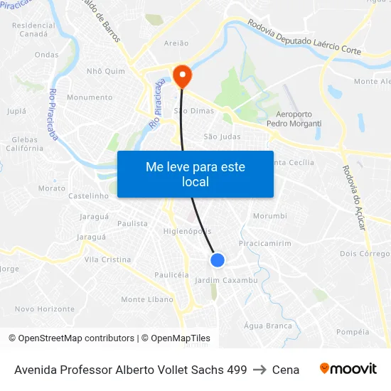 Avenida Professor Alberto Vollet Sachs 499 to Cena map