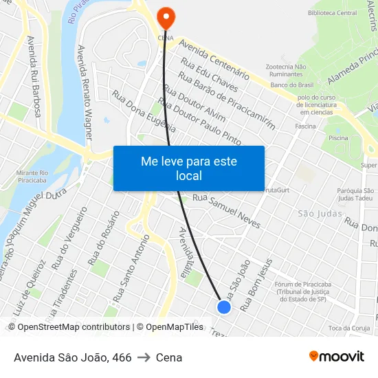Avenida Sâo João, 466 to Cena map