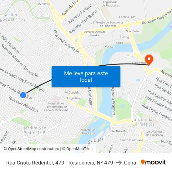 Rua Cristo Redentor, 479 - Residência, Nº 479 to Cena map