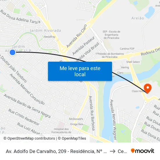 Av. Adolfo De Carvalho, 209 - Residência, Nº 209 to Cena map
