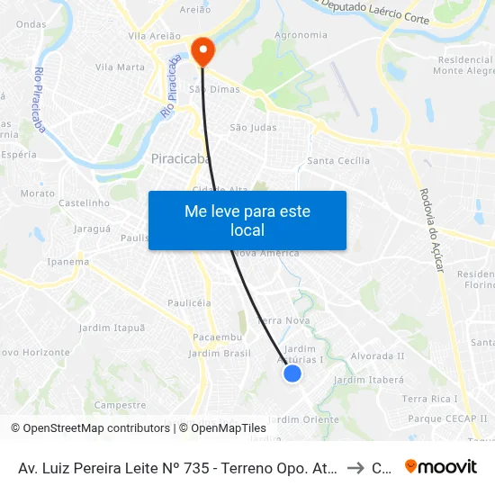 Av. Luiz Pereira Leite Nº 735 - Terreno Opo. Atacadão Monte Be to Cena map