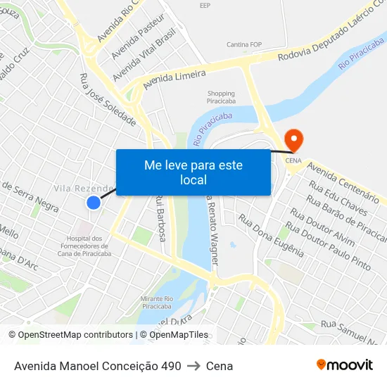 Avenida Manoel Conceição 490 to Cena map