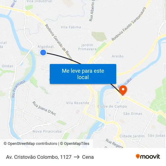 Av. Cristovão Colombo, 1127 to Cena map