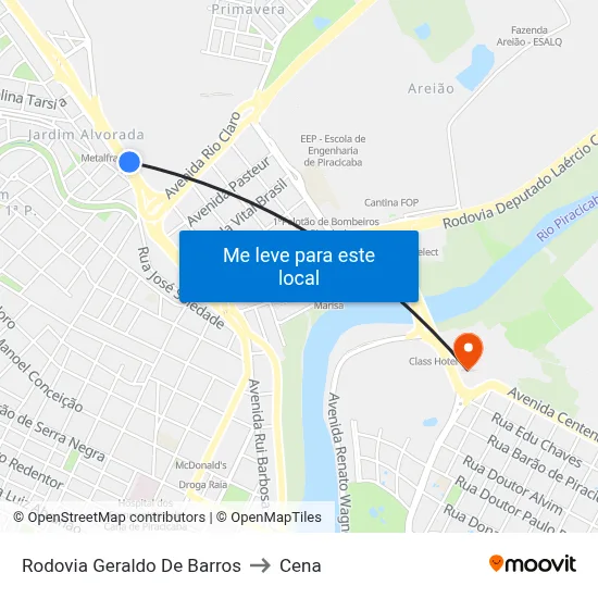 Rodovia Geraldo De Barros to Cena map