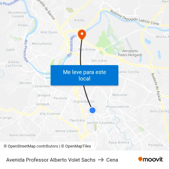 Avenida Professor Alberto Volet Sachs to Cena map
