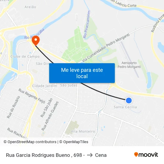 Rua Garcia Rodrigues Bueno , 698 - to Cena map