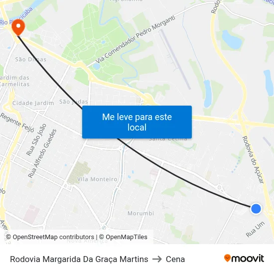 Rodovia Margarida Da Graça Martins to Cena map