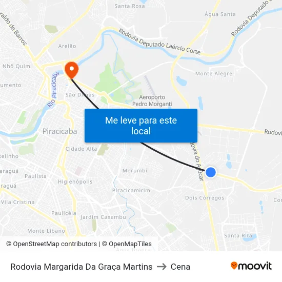 Rodovia Margarida Da Graça Martins to Cena map