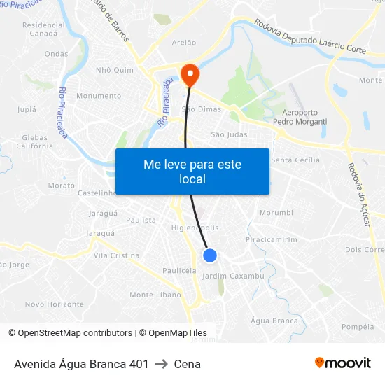 Avenida Água Branca 401 to Cena map