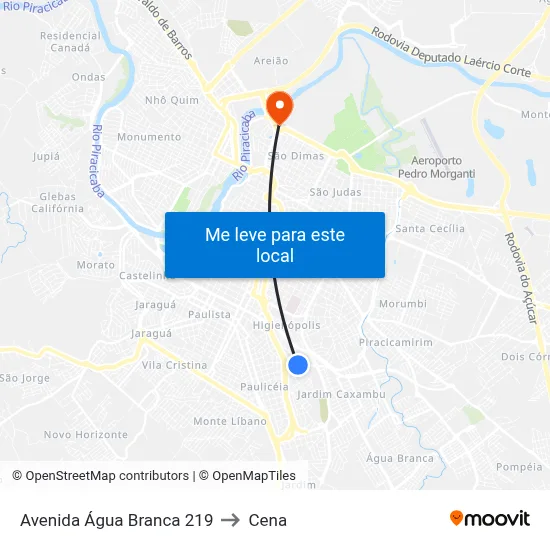 Avenida Água Branca 219 to Cena map