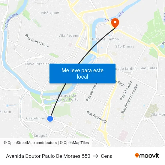 Avenida Doutor Paulo De Moraes 550 to Cena map