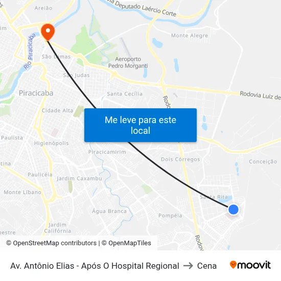 Av. Antônio Elias - Após O Hospital Regional to Cena map