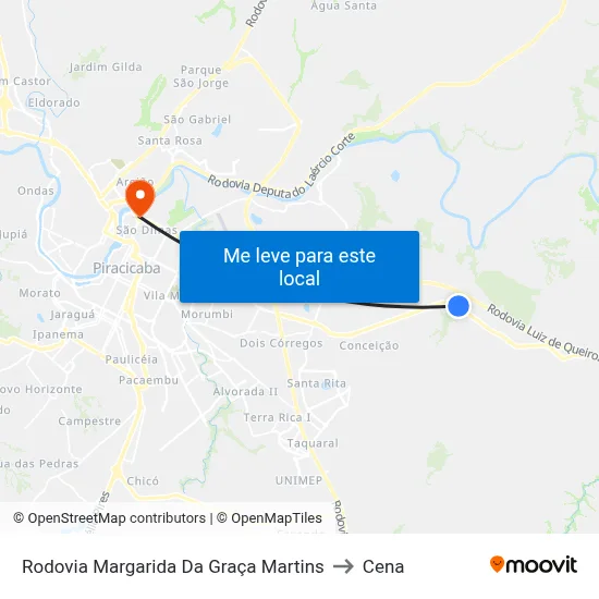 Rodovia Margarida Da Graça Martins to Cena map