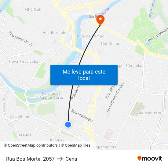 Rua Boa Morte. 2057 to Cena map