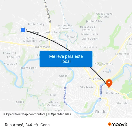 Rua Araçá, 244 to Cena map