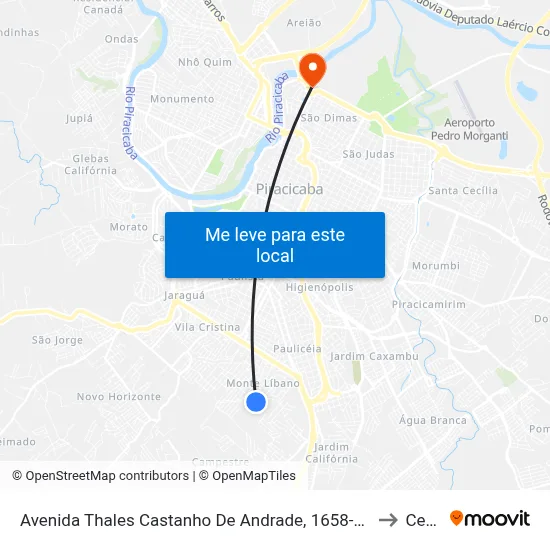 Avenida Thales Castanho De Andrade, 1658-1776 to Cena map