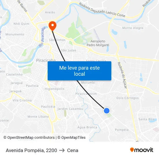 Avenida Pompéia, 2200 to Cena map