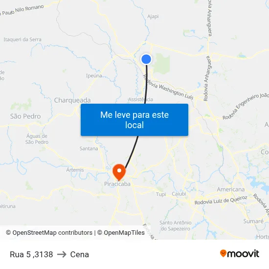 Rua 5 ,3138 to Cena map