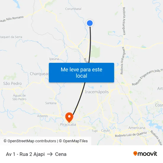 Av 1 - Rua 2 Ajapi to Cena map